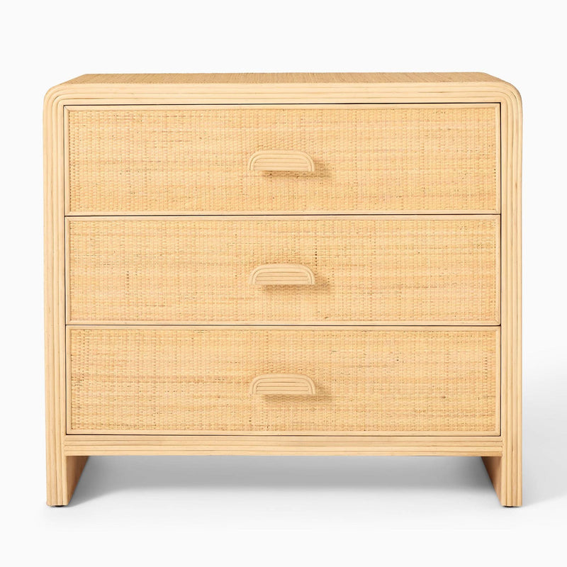 Kittow Rattan 3-Drawer Dresser - Wooden Empiro