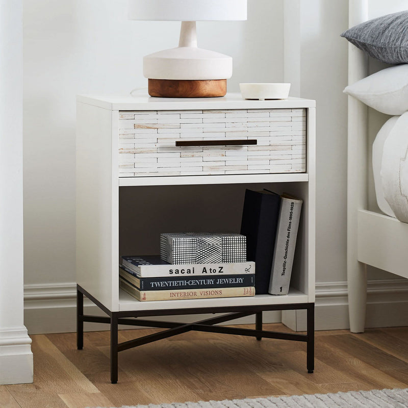 Niagor Tiled Bedside table - Wooden Empiro