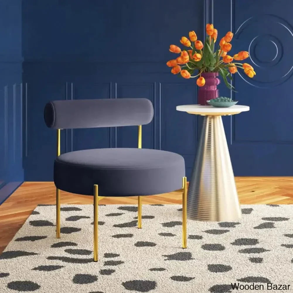 Wooden Empiro  23.5'' Wide Velvet Side Chair