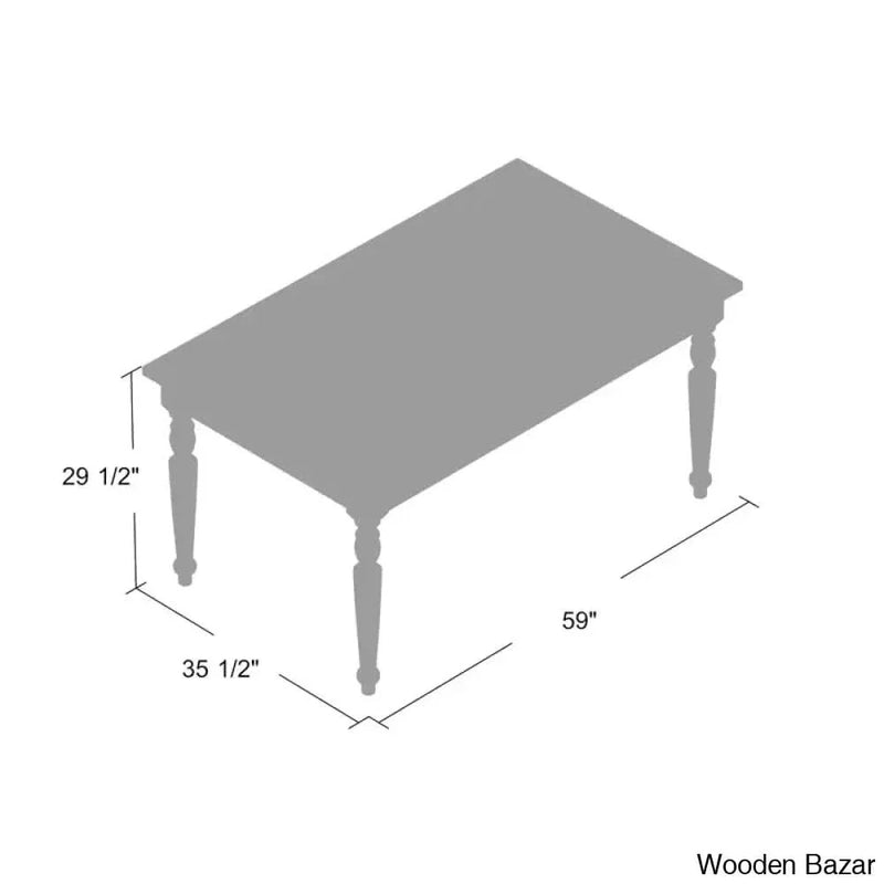 Wooden Empiro 59'' Dining Table