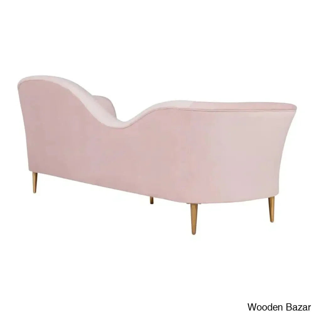 Wooden Bazar 98.5'' Velvet Flared Arm Sofa