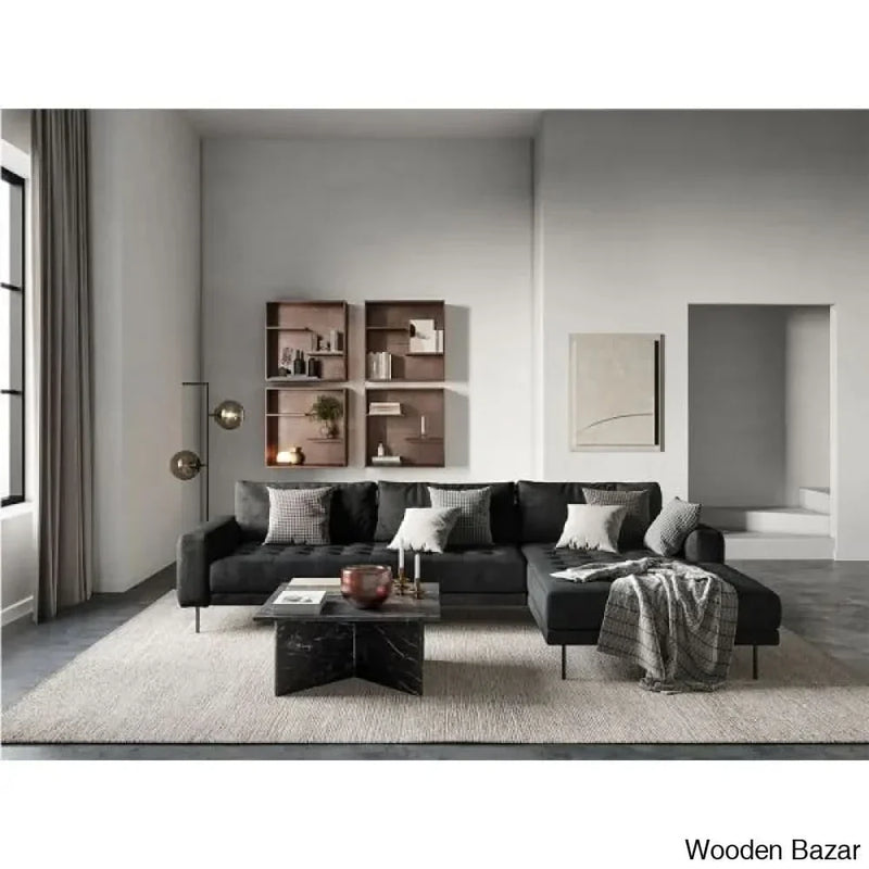 Wooden Bazar Rouge XL chaiselong sofa