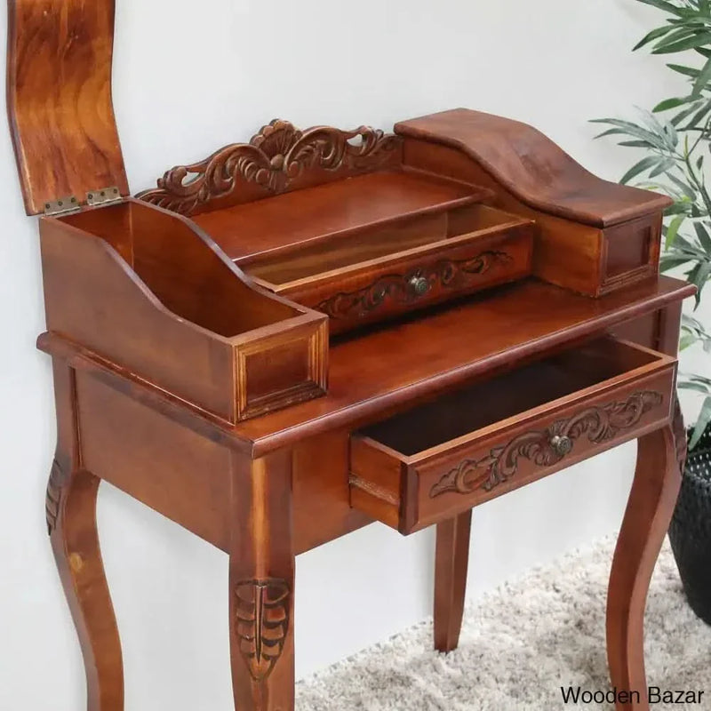 Wooden Empiro Shangri-La 2 Drawer End Table