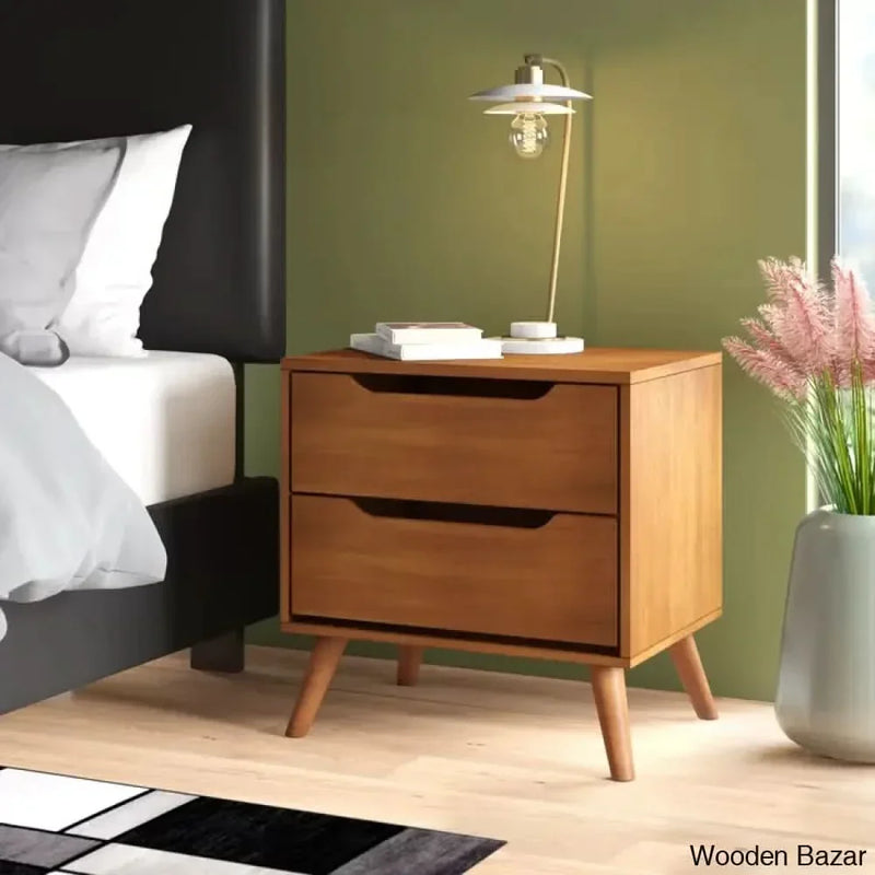 Wooden Empiro Stalter Nightstand side table with drawer for bedroom