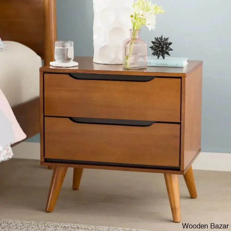 Wooden Empiro Stalter Nightstand side table with drawer for bedroom