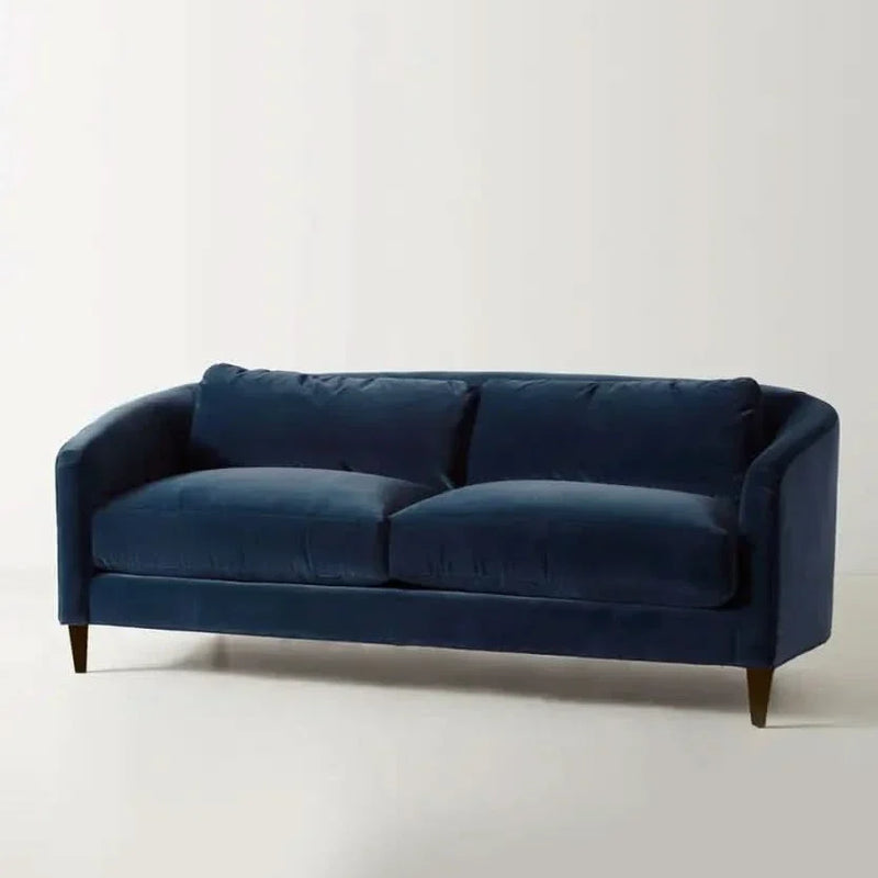 Wooden Bazar Three Seater Sofa in Midnight Blue Color