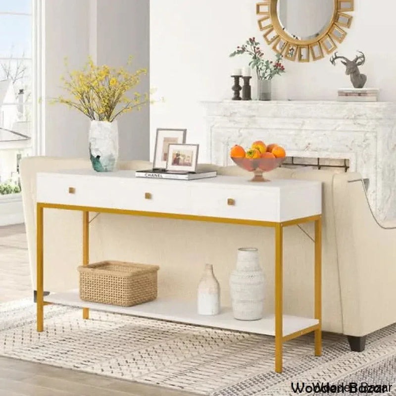 Wooden Empiro Vanny 54.35'' Console Table console table with drawers