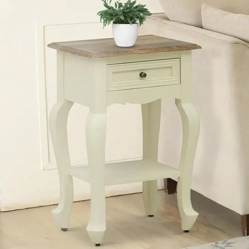 Wooden Empiro Versaille Solid Wood Bedside Chest In Tulip Finish