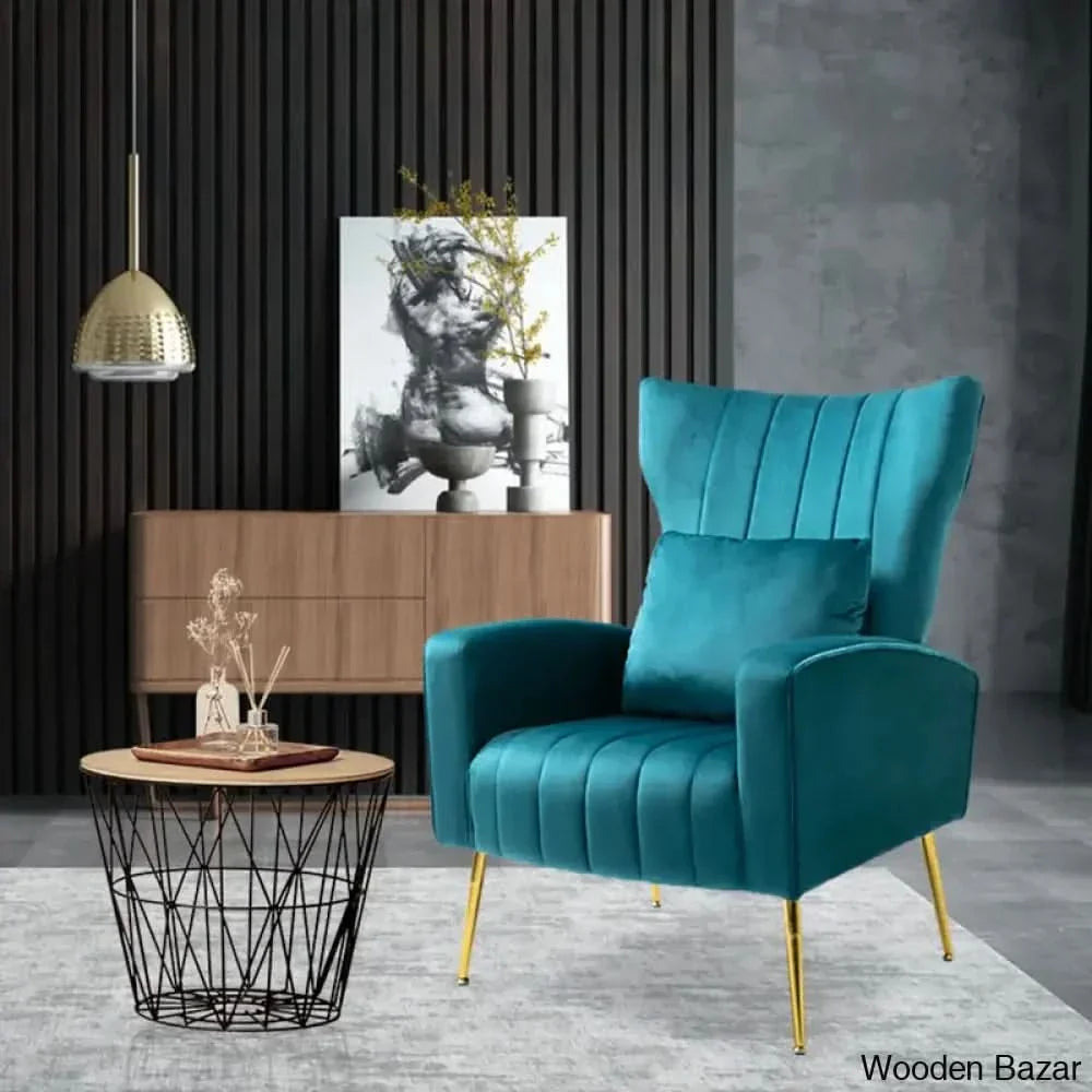 velvet arm chair