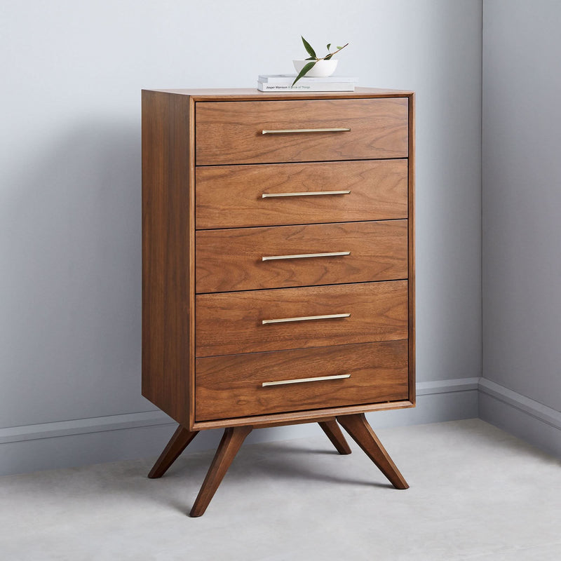 Uermen 5-Drawer Dresser - Wooden Empiro