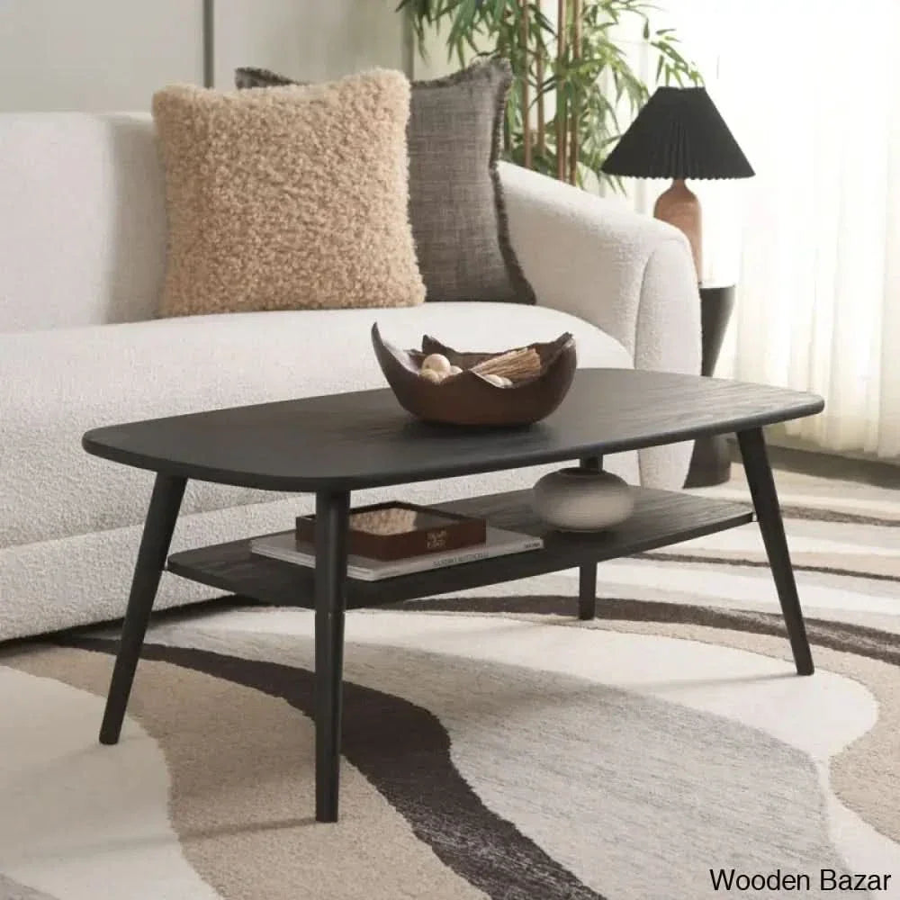 Yashon Coffee And Center Table - Wooden Empiro Black