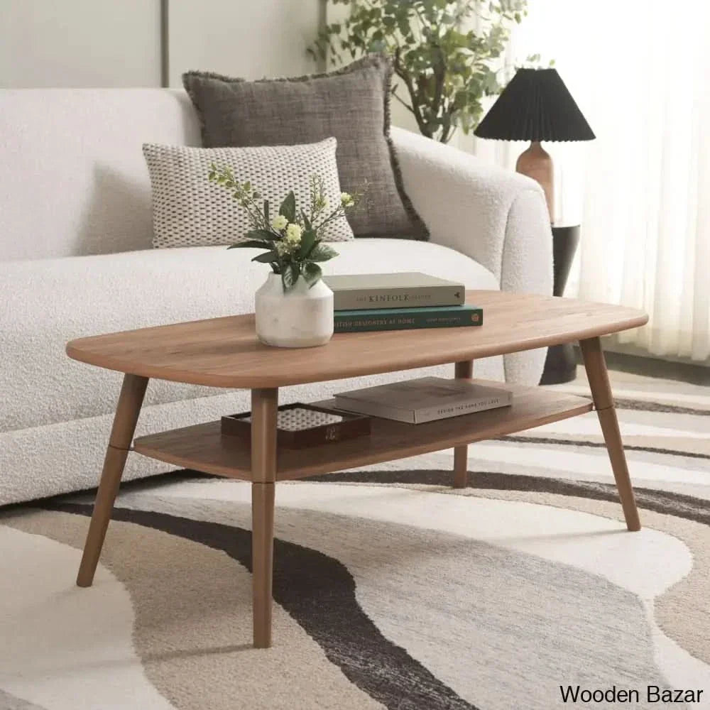 Yashon Coffee And Center Table - Wooden Empiro Oak