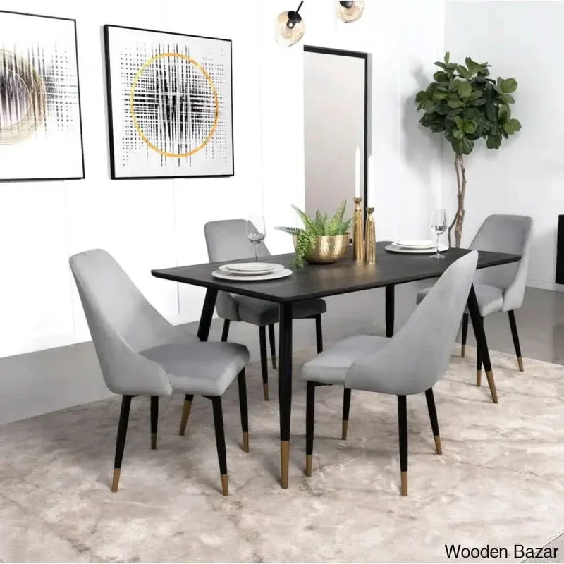 Yukain Modern 4 Seater Dining Table set - Wooden Empiro