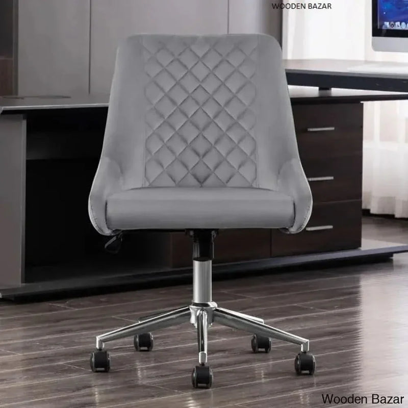 Zurich Velvet Task Chair Wooden Empiro